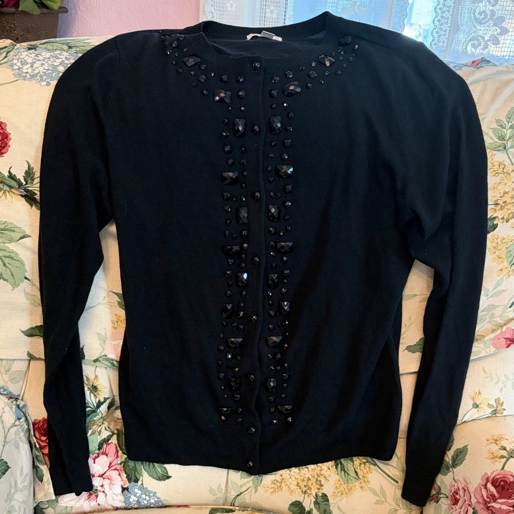 New York & Company Black Embellished Cardigan